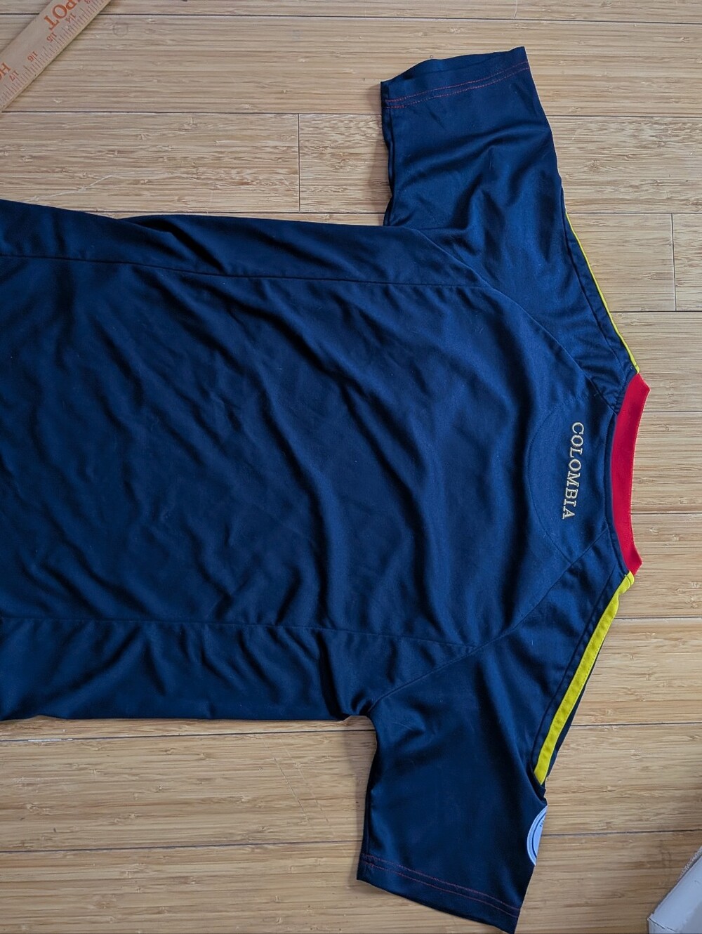 Adidas Navy Blue Official Colombia Football Soccer World Cup Shirt Jersey - Picture 9 of 9